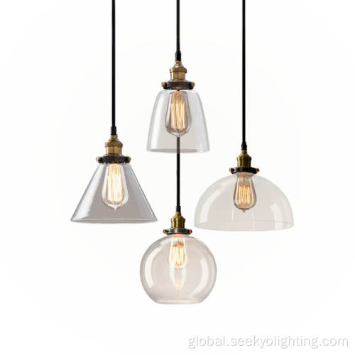 Modern Industrial Pendant Lamp Retro Industrial Clear Glass Lamp Decorative Pendant Light Factory